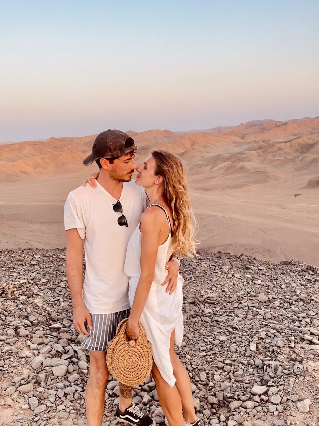 Nel deserto al tramonto